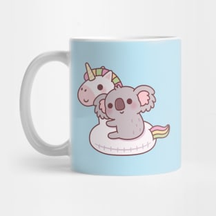 Cute Little Koala Bear Hugging Unicorn Pool Float Mug